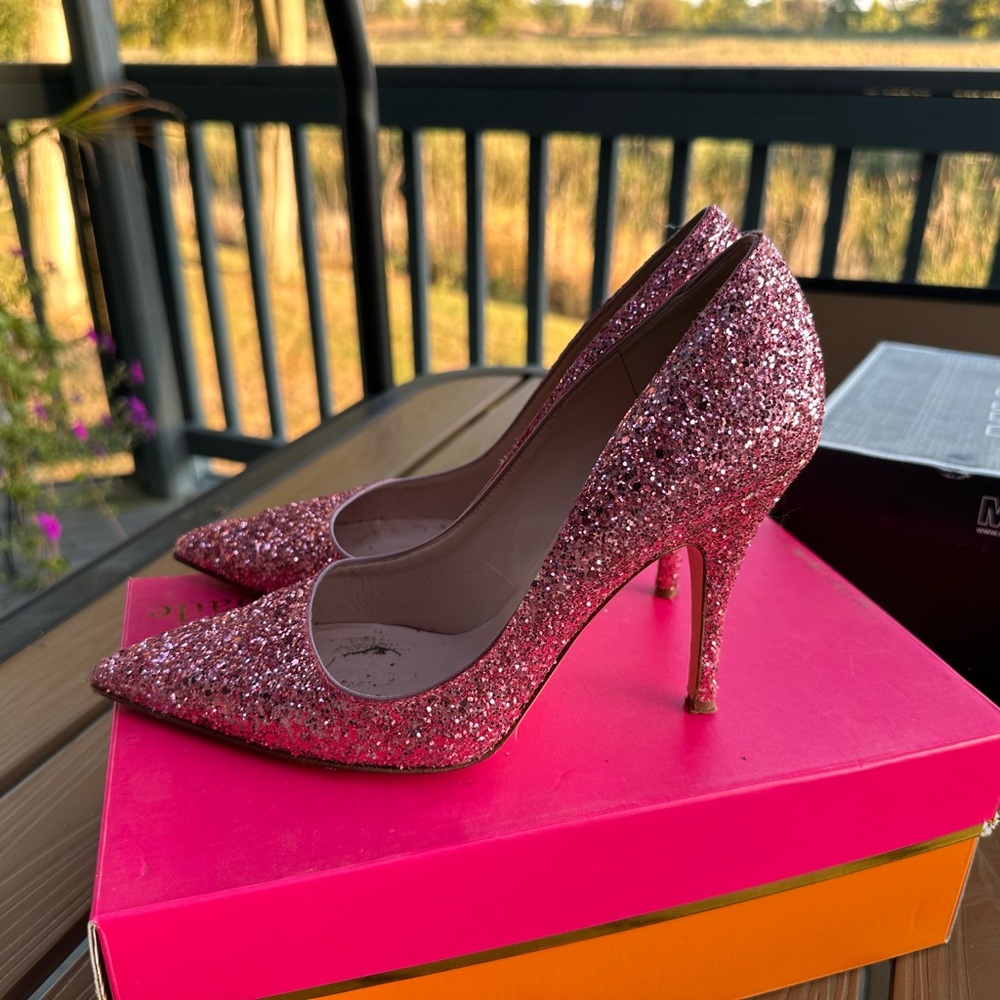 Kate Spade Pink Sparkle Heels